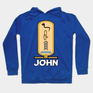 JOHN-American names in hieroglyphic letters-JOHN, name in a Pharaonic Khartouch-Hieroglyphic pharaonic names Hoodie